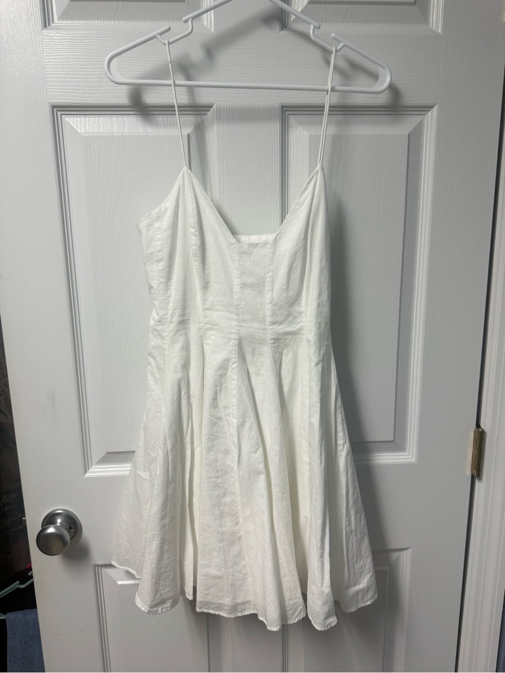 Zara White Spaghetti Strap Mini Dress